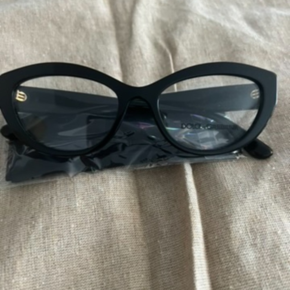 Dolce & Gabbana Black Cat-Eye Glasses